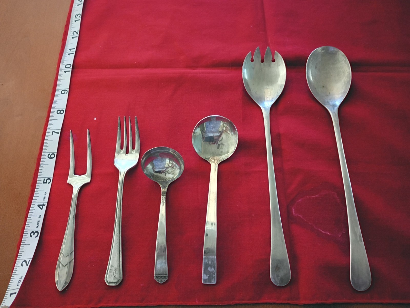 silver plated flatware, small mixed lot