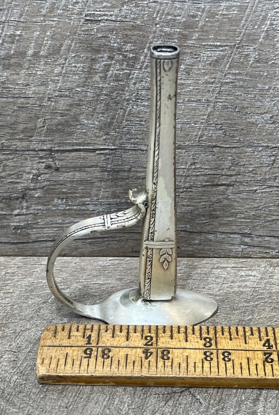 Vintage Art Silverplate Spoon Knife Flower Bud Vase Prestige Plate Silverware