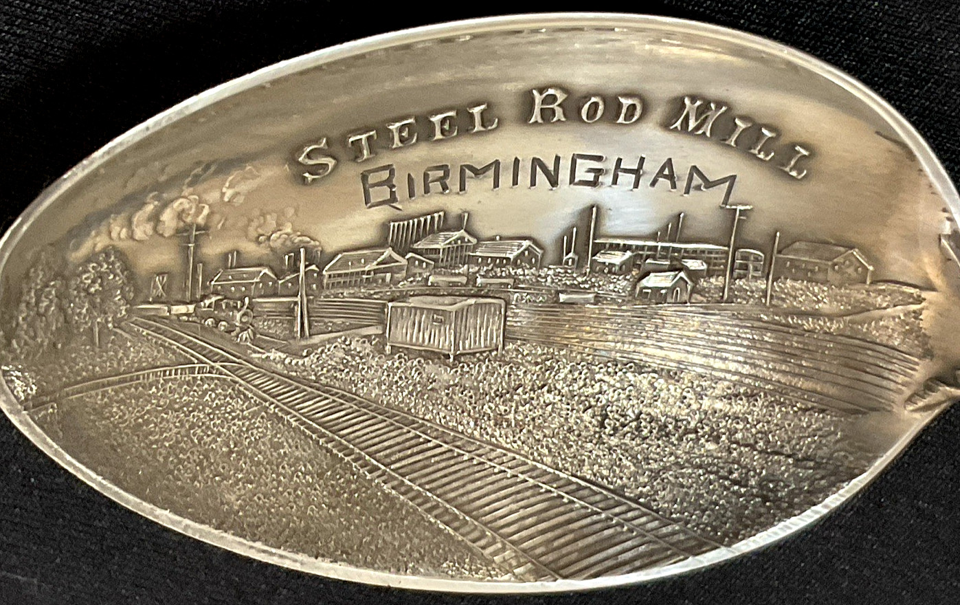 Steel Rod Mill Birmingham Alabama Seal Cotton 5.5″ Sterling Souvenir Spoon 22g