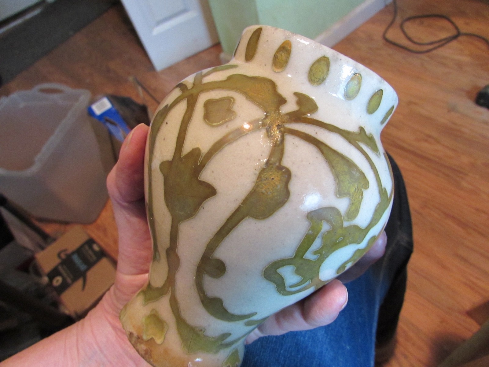 Provenance Unknown Suspect China Yellow-Glazed Vase 5 Inch Tall 2 Inch Wide @ Ba