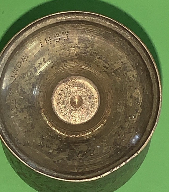 Antique/Vintage Brass Flower Vase Etched Pattern HandMade Stamped Sew India 143J
