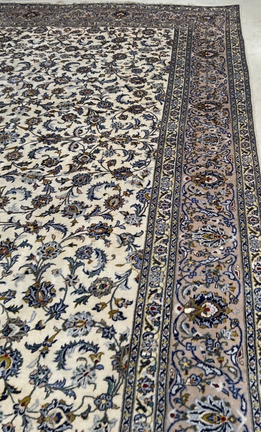 RRP £5000 Extra Large Hand-Knotted P E R S I A N K A S H A N Wool Rug Old