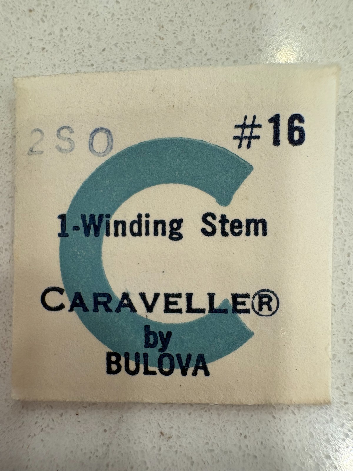Vintage Bulova Caravelle 1-Winding Stem #16 — Geniune Watch part (unopened)