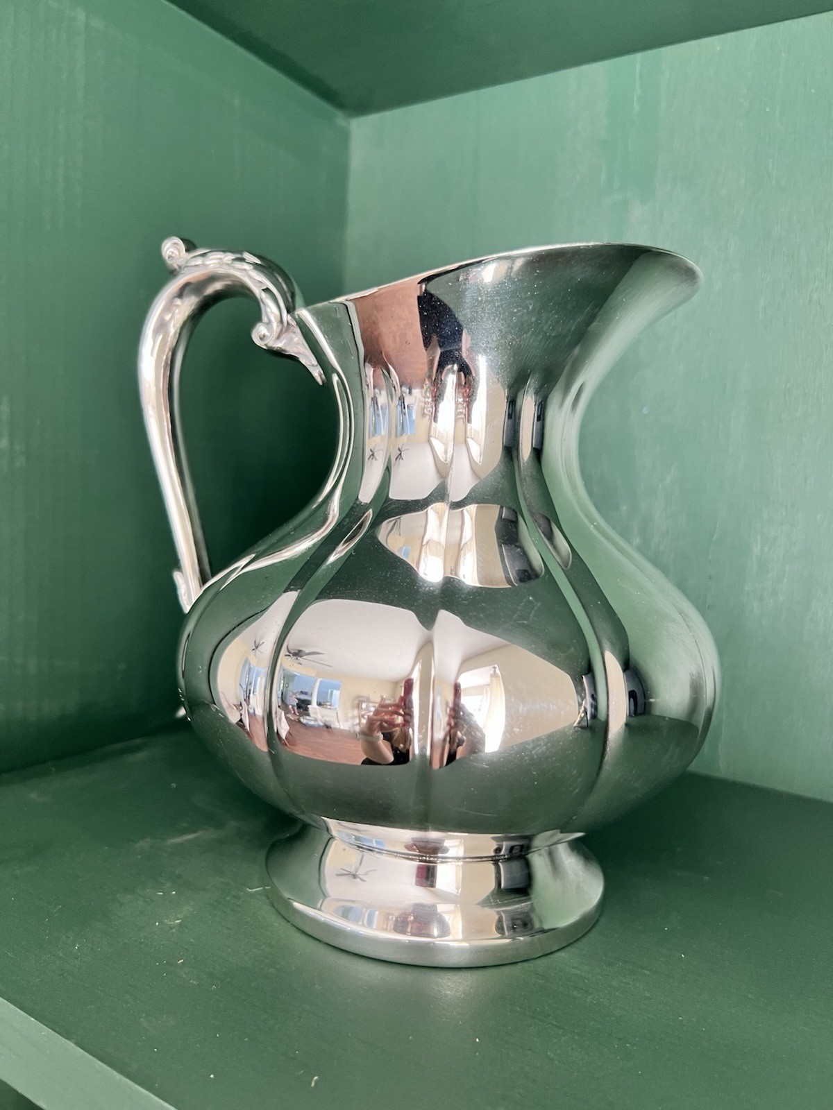 Vintage Sheffield Silver Plated Pitcher with Ice Stop Ice Lip Made In USA