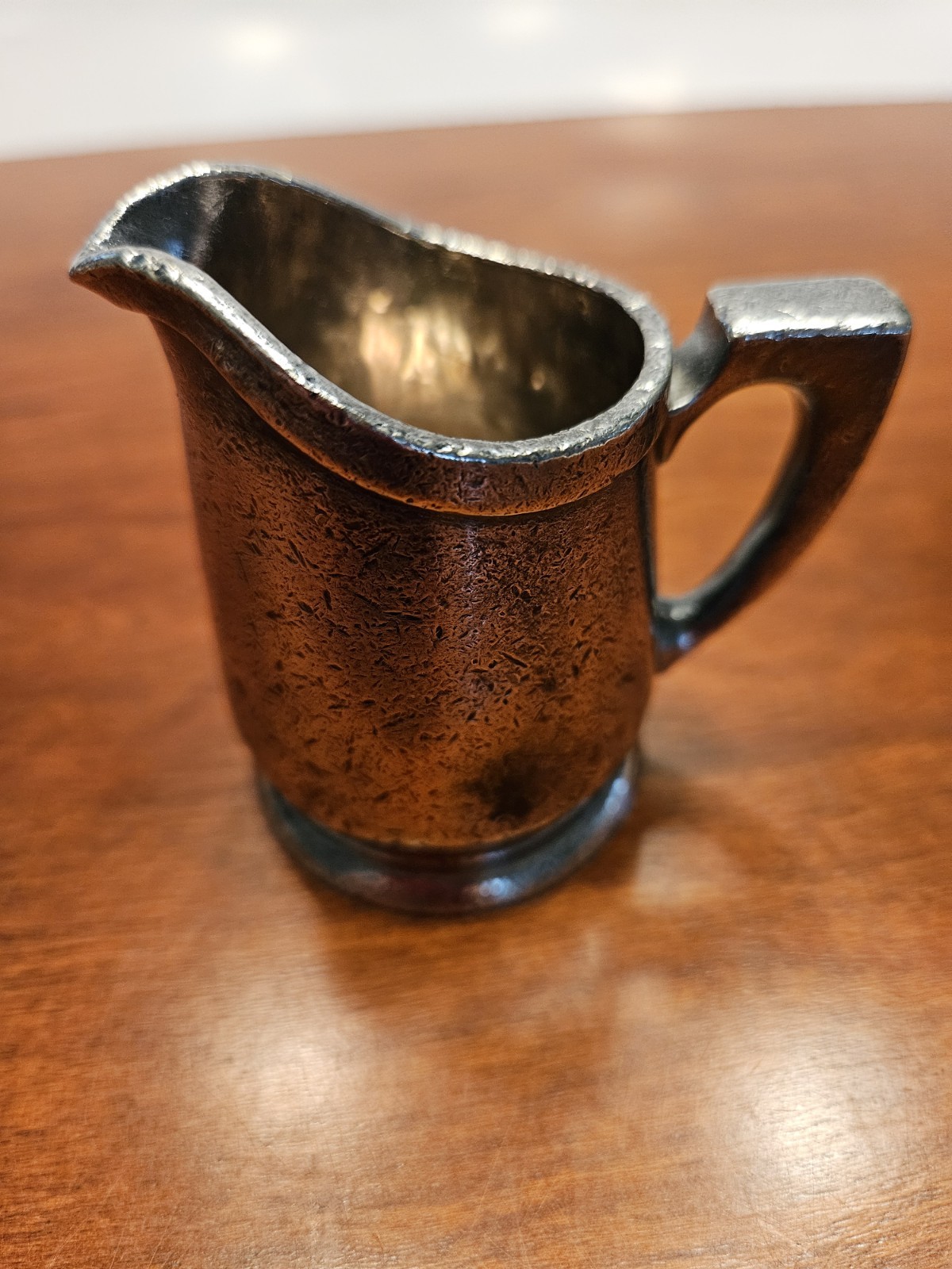 Antique Silver Soldered S&C Creamer. R. Wallace , 1.5 Oz. Mid 19th Century