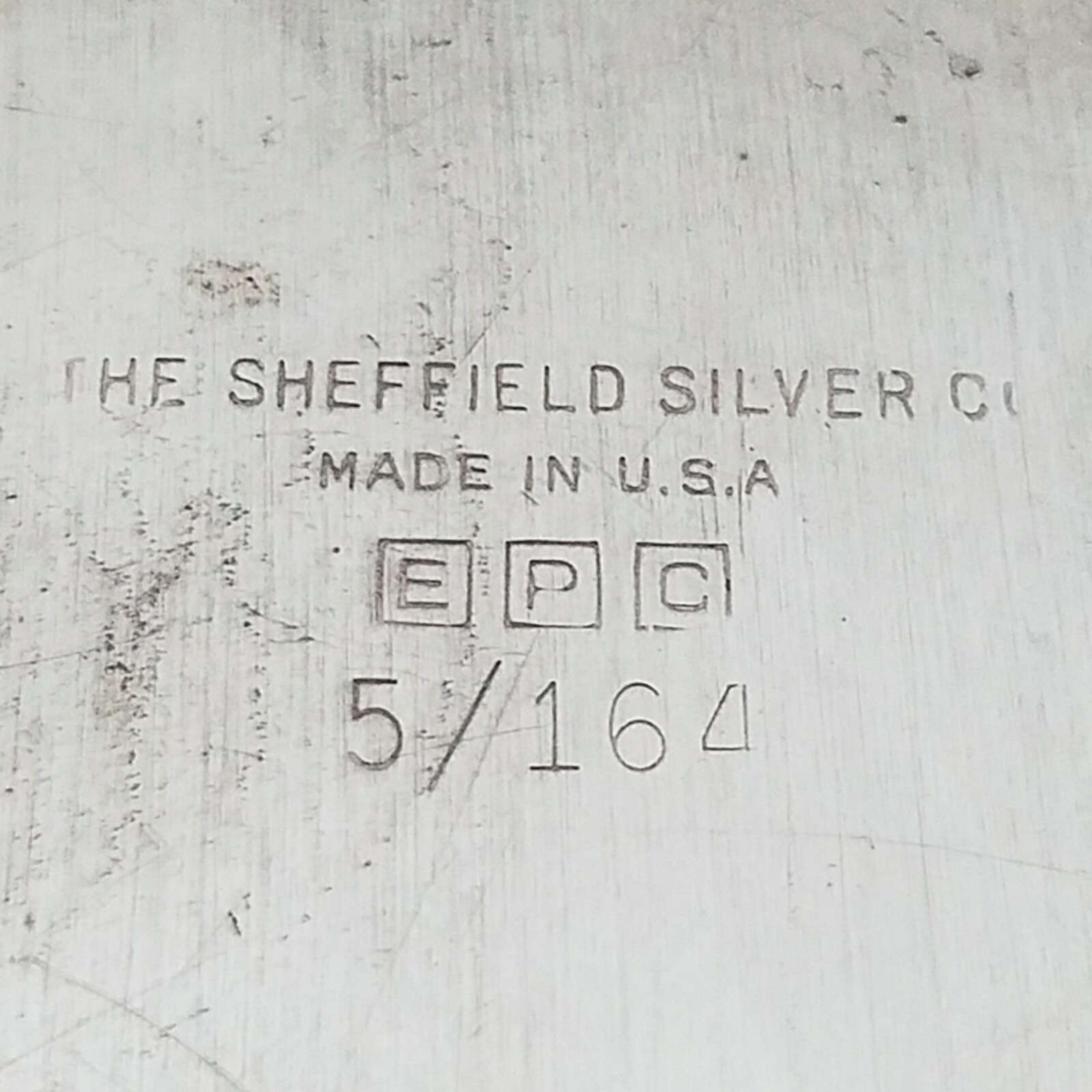 THE SHEFFIELD SILVER CO Silverplated Round Serving Tray Floral USA 8.75” 5/164 *