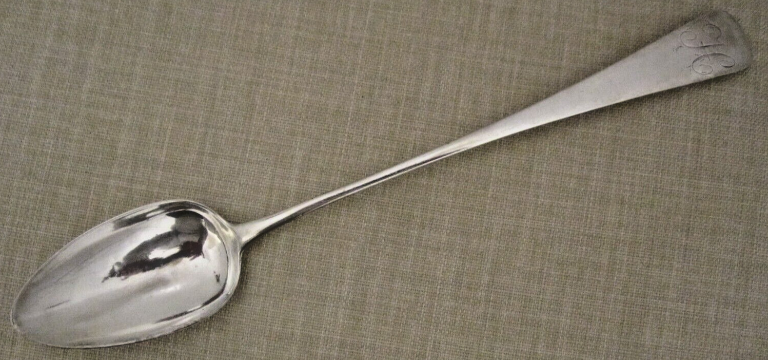 Antique H Mono Sterling Silver Stuffing Spoon Hallmark 1811 Wallis Haynes LONDON
