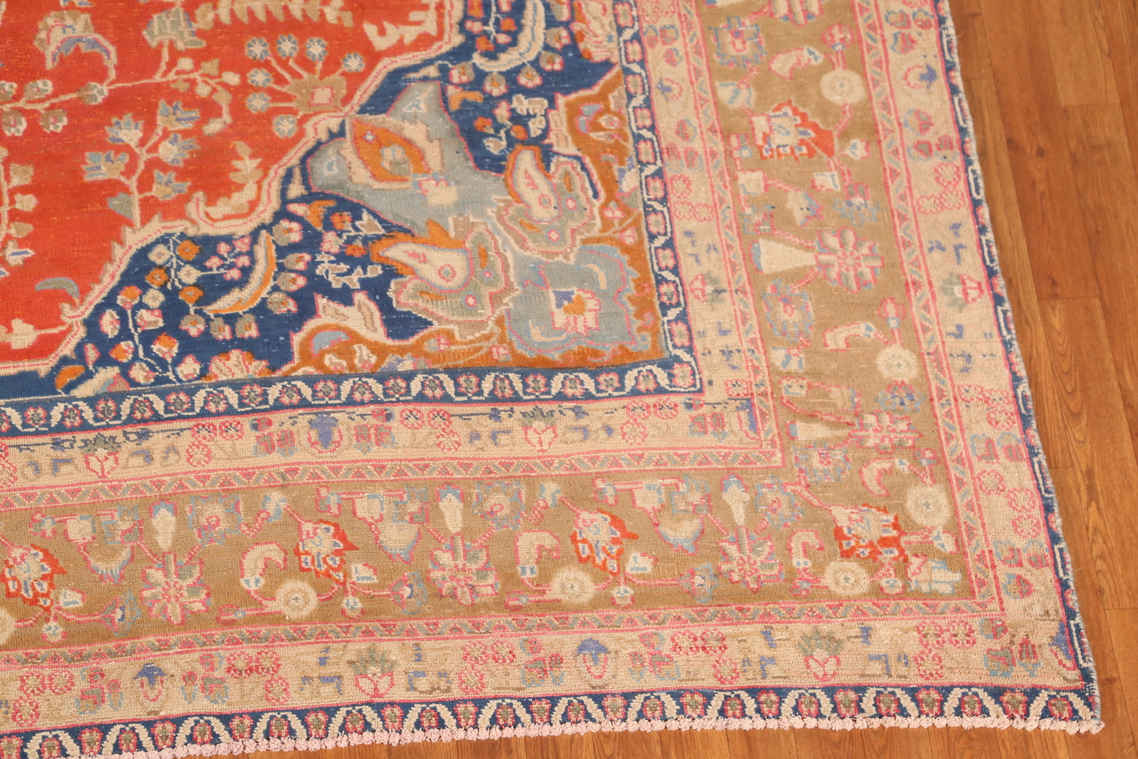 Vintage Rust Floral Traditional Hand-made Dining Room Area Rug Wool Carpet 9×12
