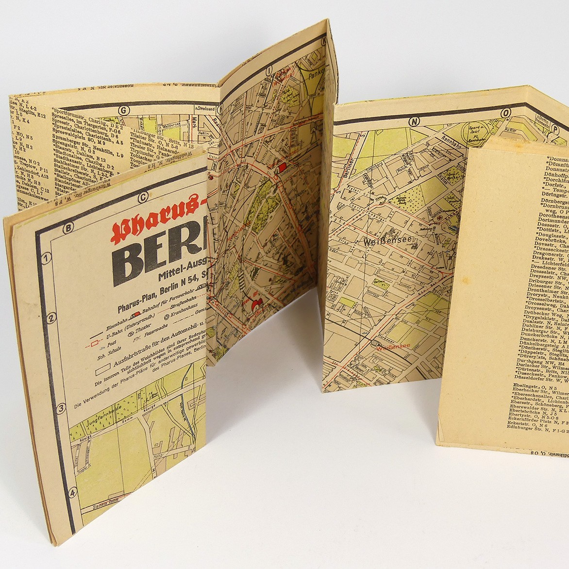 Berlin City Street Map 1943 – 24×36″ Germany Capital Neukolln Wilmersdorf Mitte