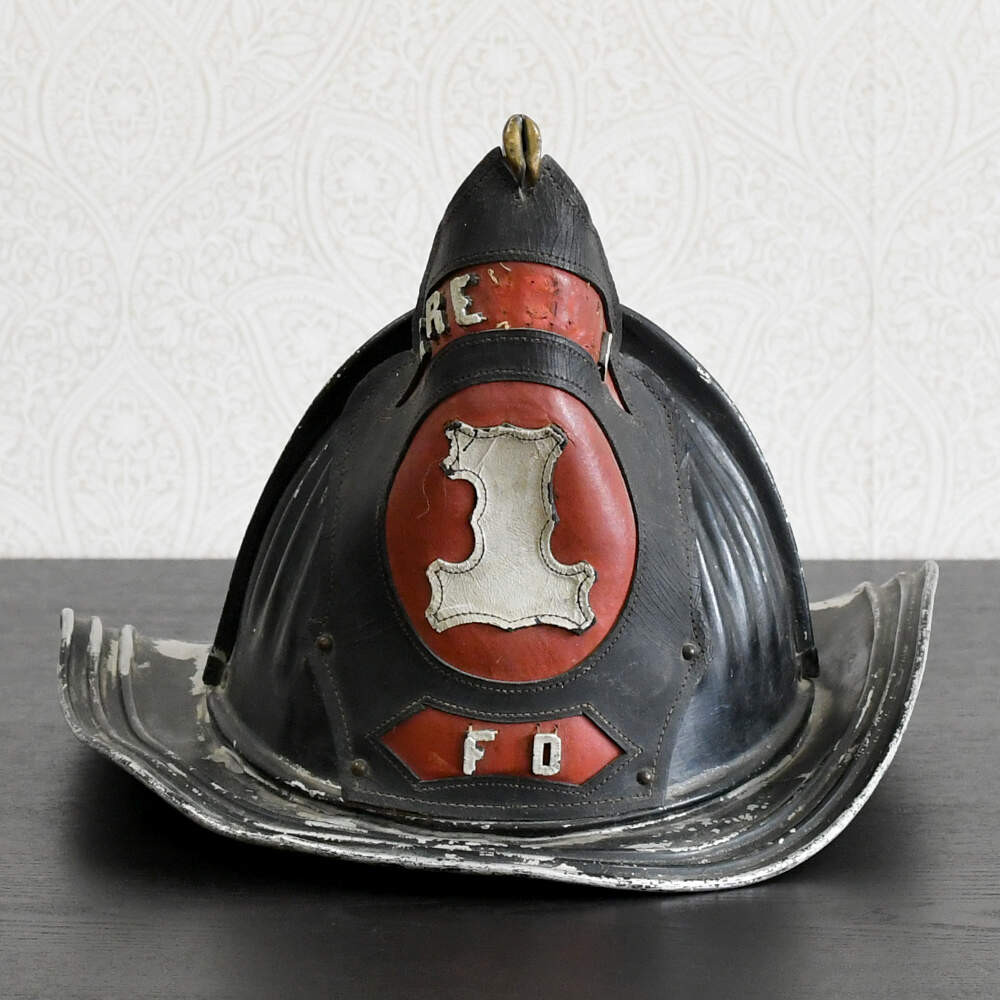 Antique Cairns & Brother No 1 Aluminum and Leather Fireman Helmet