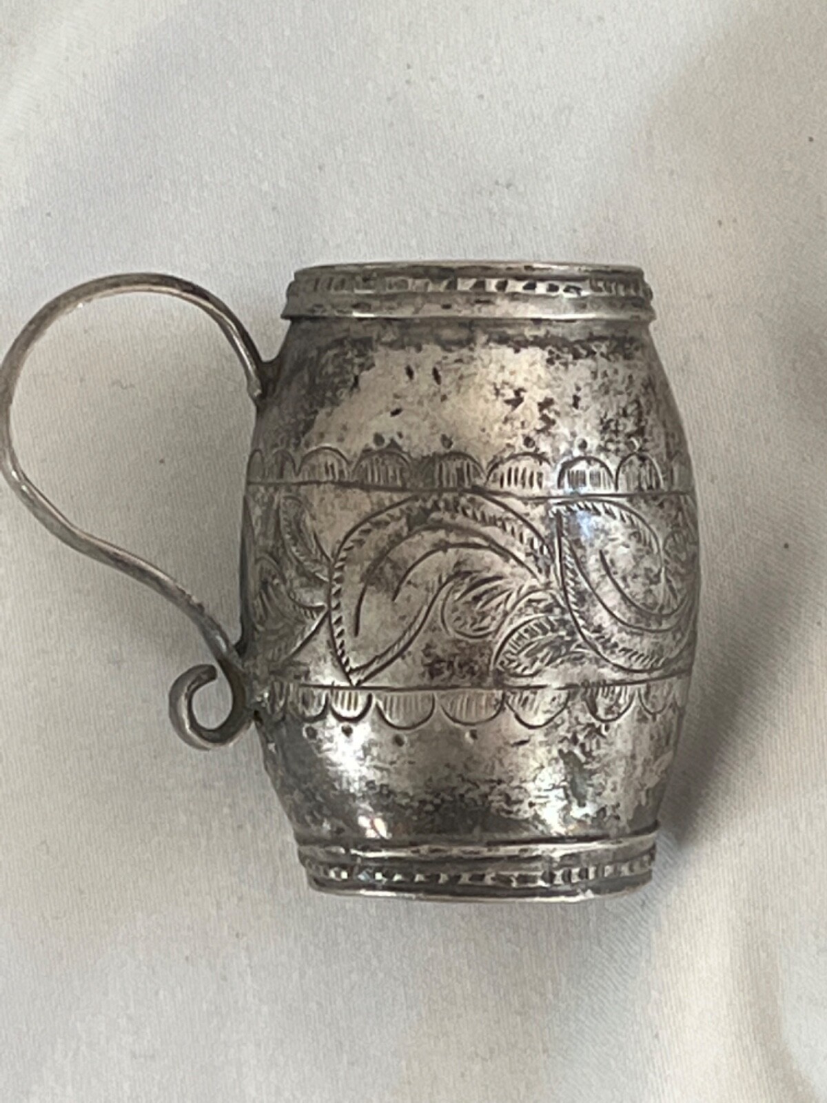 18th/19th Century Spanish Colonial American Toy Childs Silver mug cup 1.25″ .8oz