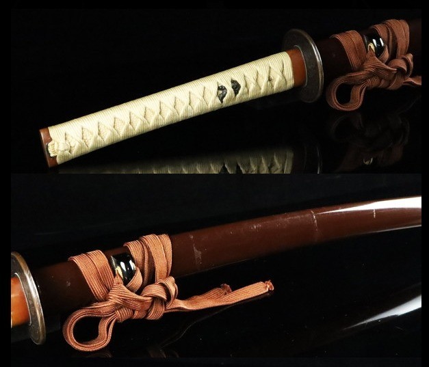 KATANA 刀 “ Kiyomaro ” 源清麿 Japanese Real Sword 73.9 cm Koshirae Antique Samurai