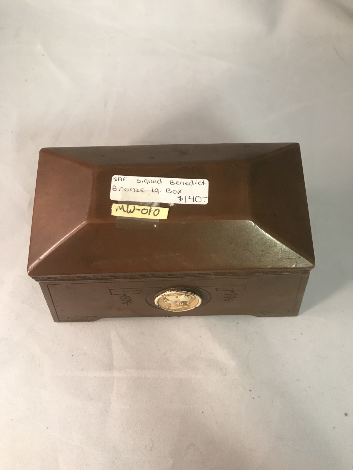 Vintage Signed Benedict Bronze Box “Authentic Bronze 1712”