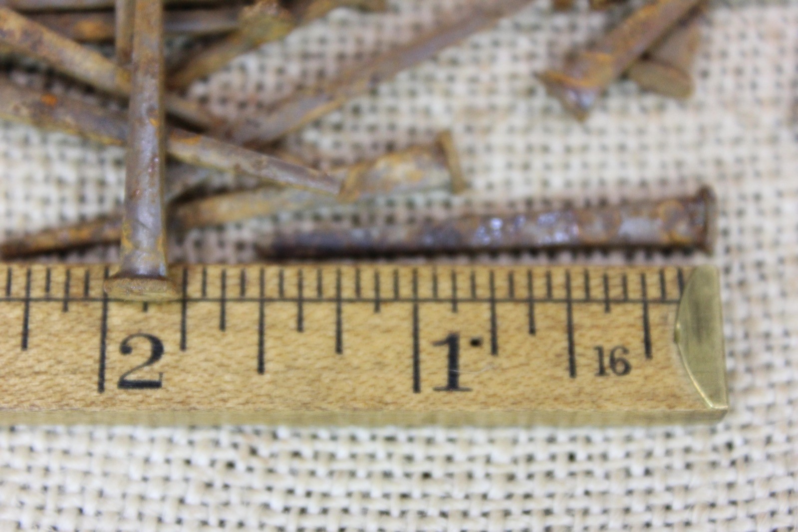 1 1/2” OLD Square NAILS 50 REAL 1850’s vintage rustic patina 7/32″ Large head