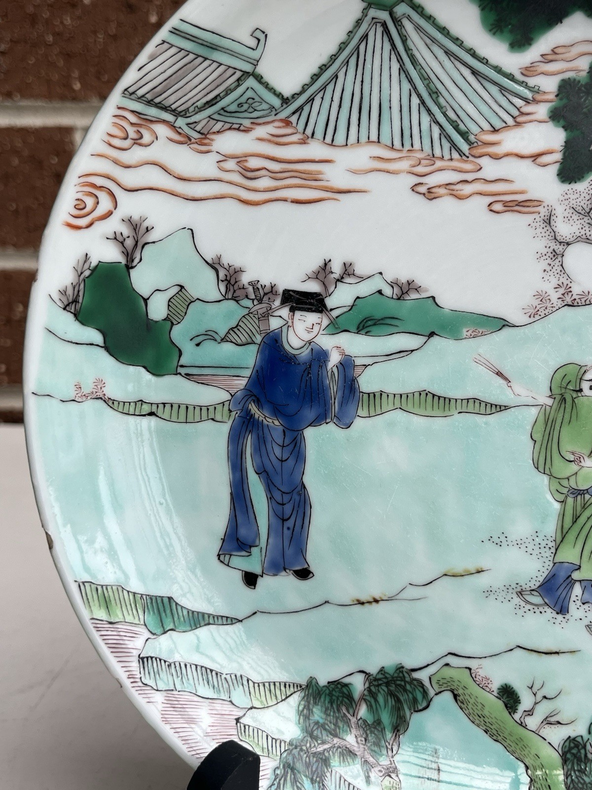 Antiques of Chinese Familie Vert Porcelain Dish