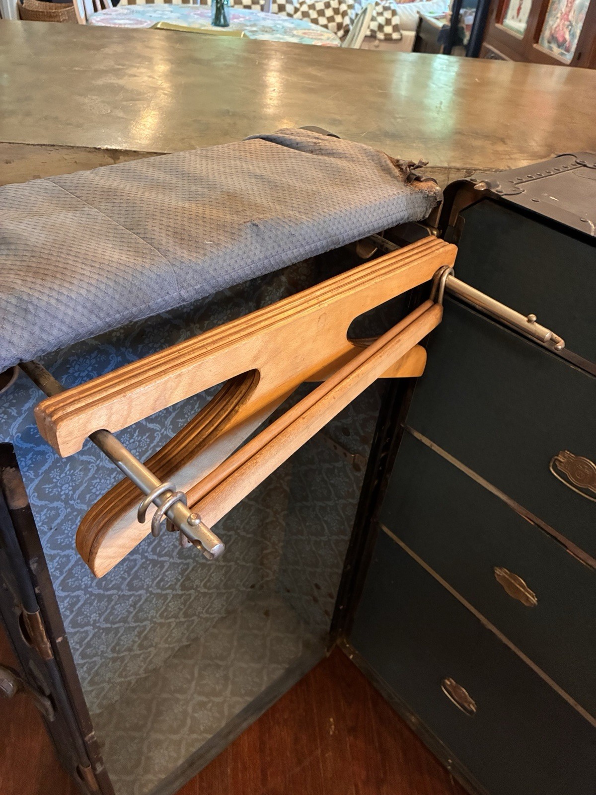 Antique Steamer Wardrobe Trunk Steampunk