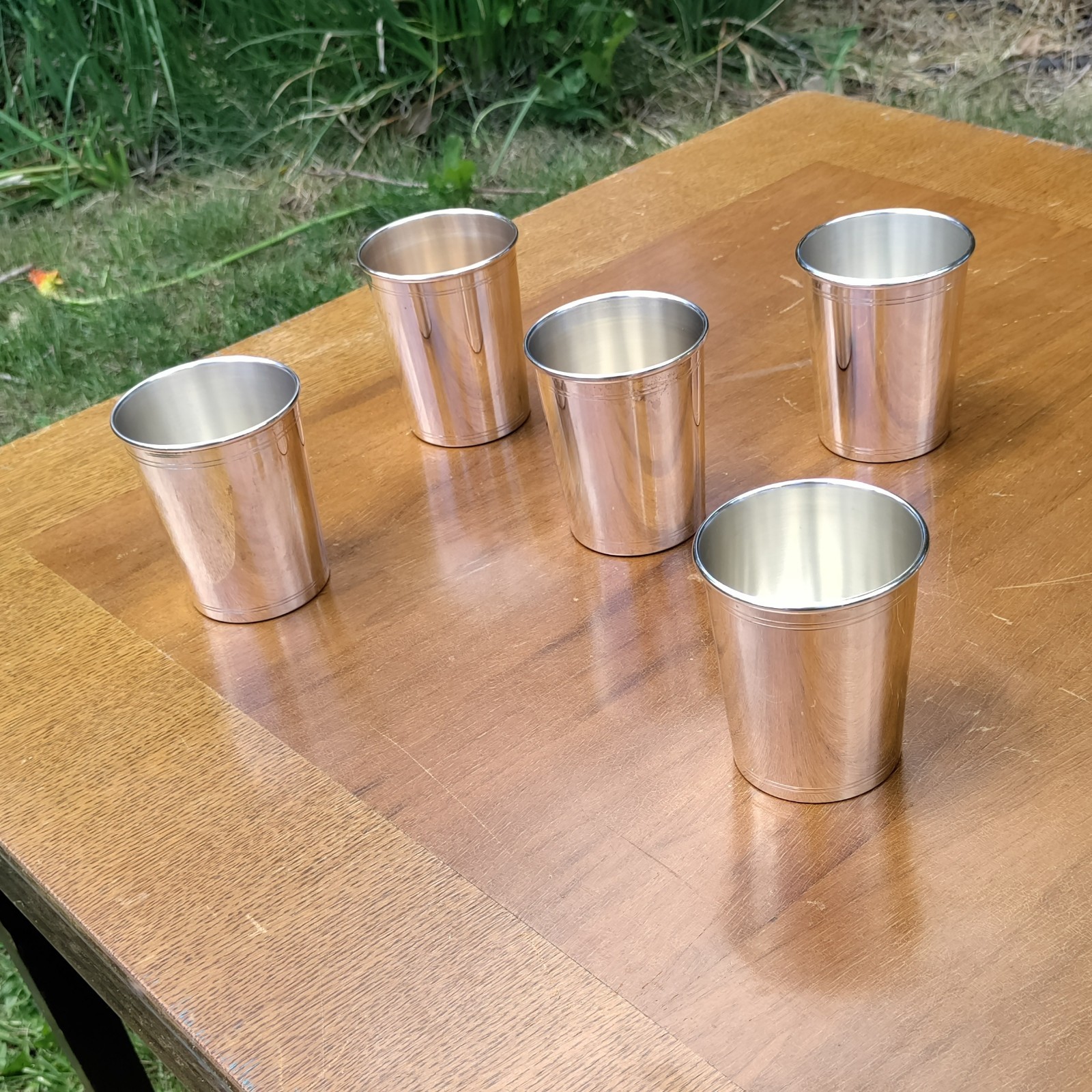 Set of 5 Sterling Silver Mint Julep Cups, 613 Total Grams, Atlanta Estate Items