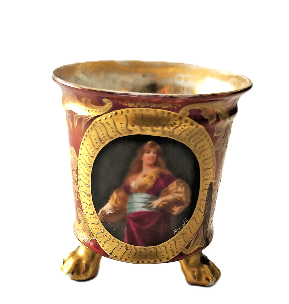 RARE! Royal Vienna AUSTRIA Porcelain Beehive Tochter des Kalisfen Signed FERDI