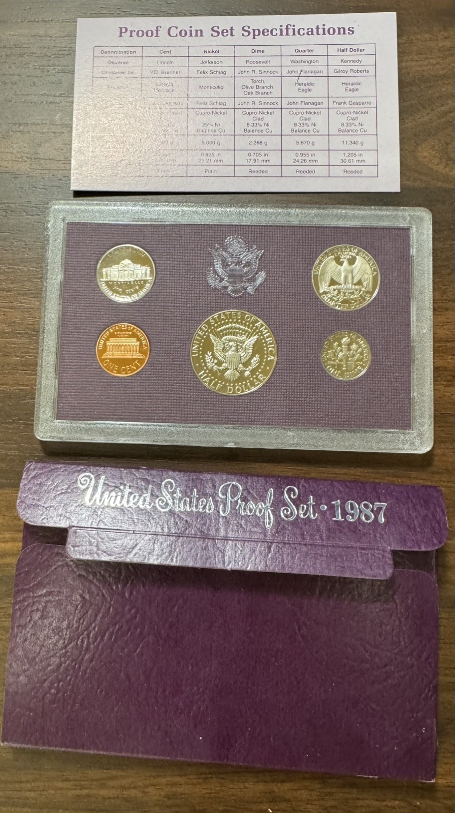 1987 Clad Proof Set U.S. Mint Original Government Packaging OGP