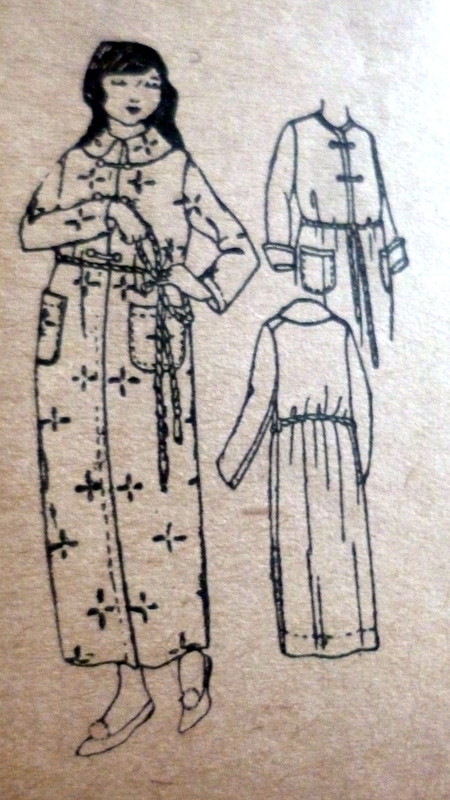 LOVELY VTG 1920s GIRLS ROBE Sewing Pattern 6