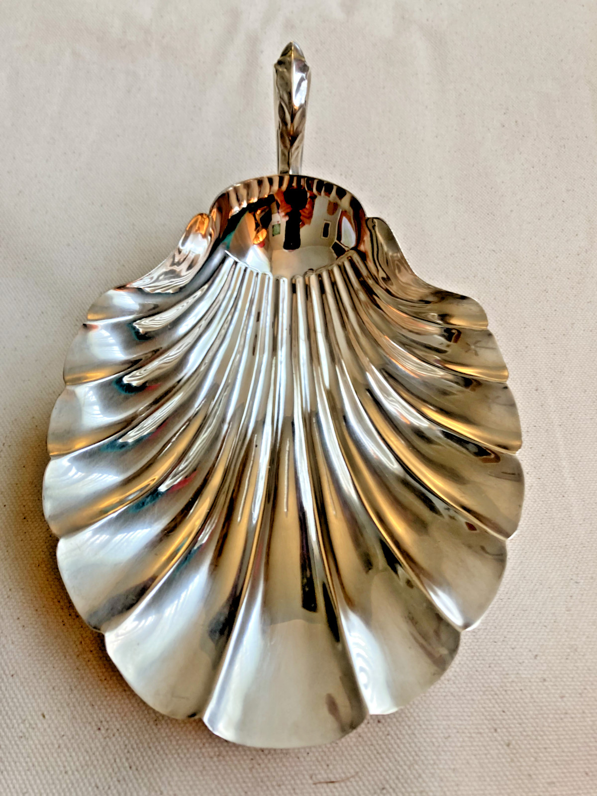 Silver Scalloped Shell Dish by Fisher Silversmiths