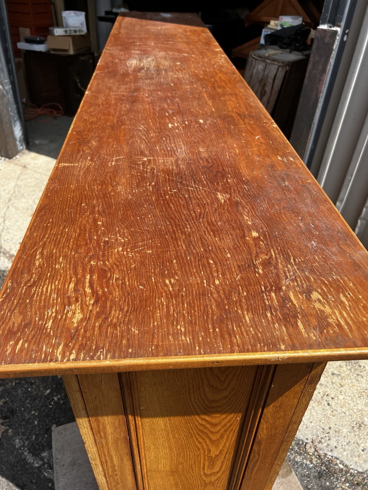 WOW 🤩 vintage book store double sided Bookcase Chestnut 107” L x 20.5” x 41.5”