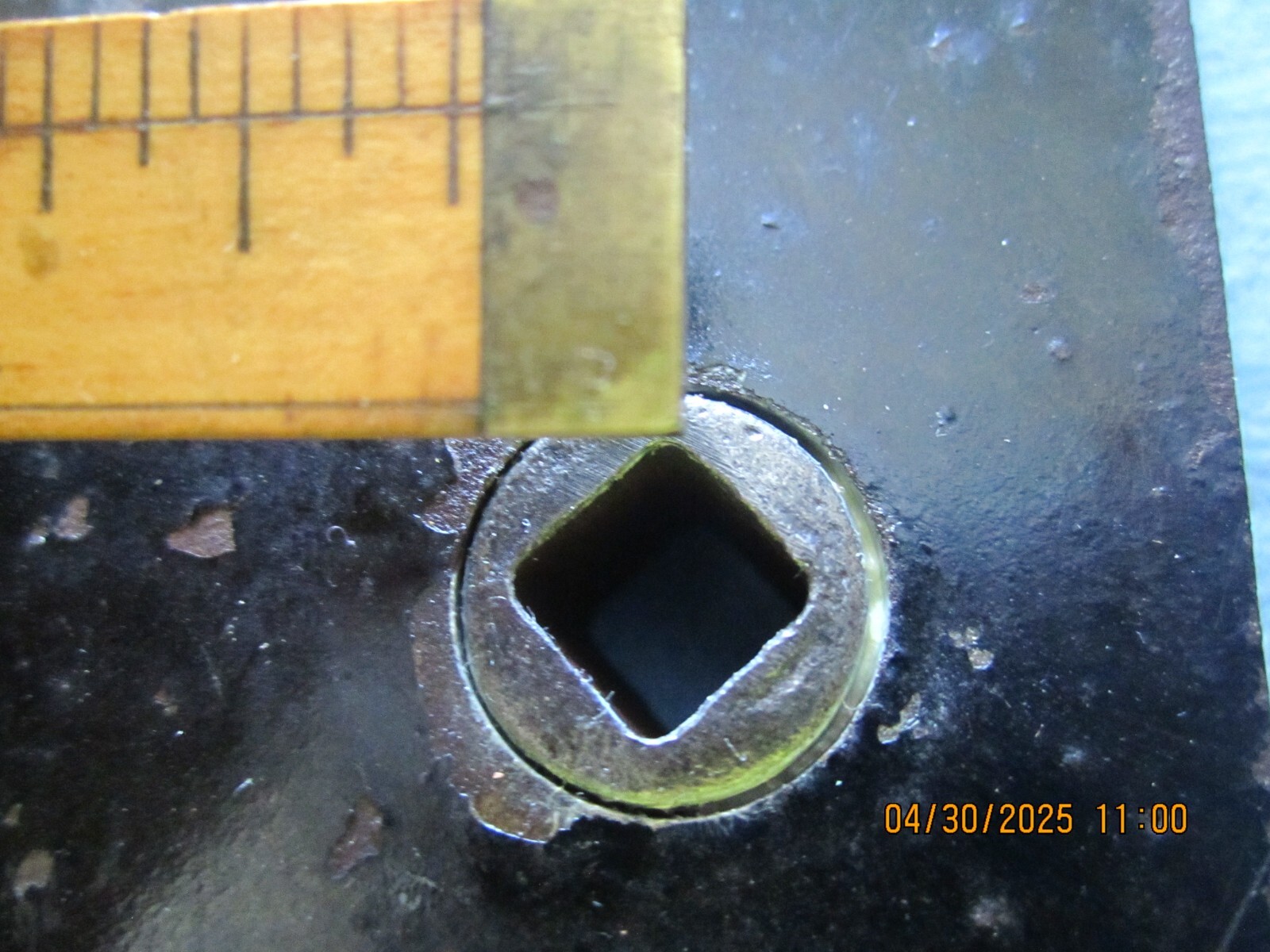 VTG DECORATED FACE INSIDE DOOR MOUNT MORTISE LOCK LATCH WITH DEAD BOLT & KEY #4