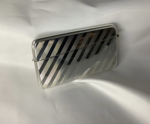CALLING CARD CASE HM SILVER/GILT ANTIQUE VICTORIAN ‘HENRY CLIFFORD DAVIS’ 1914