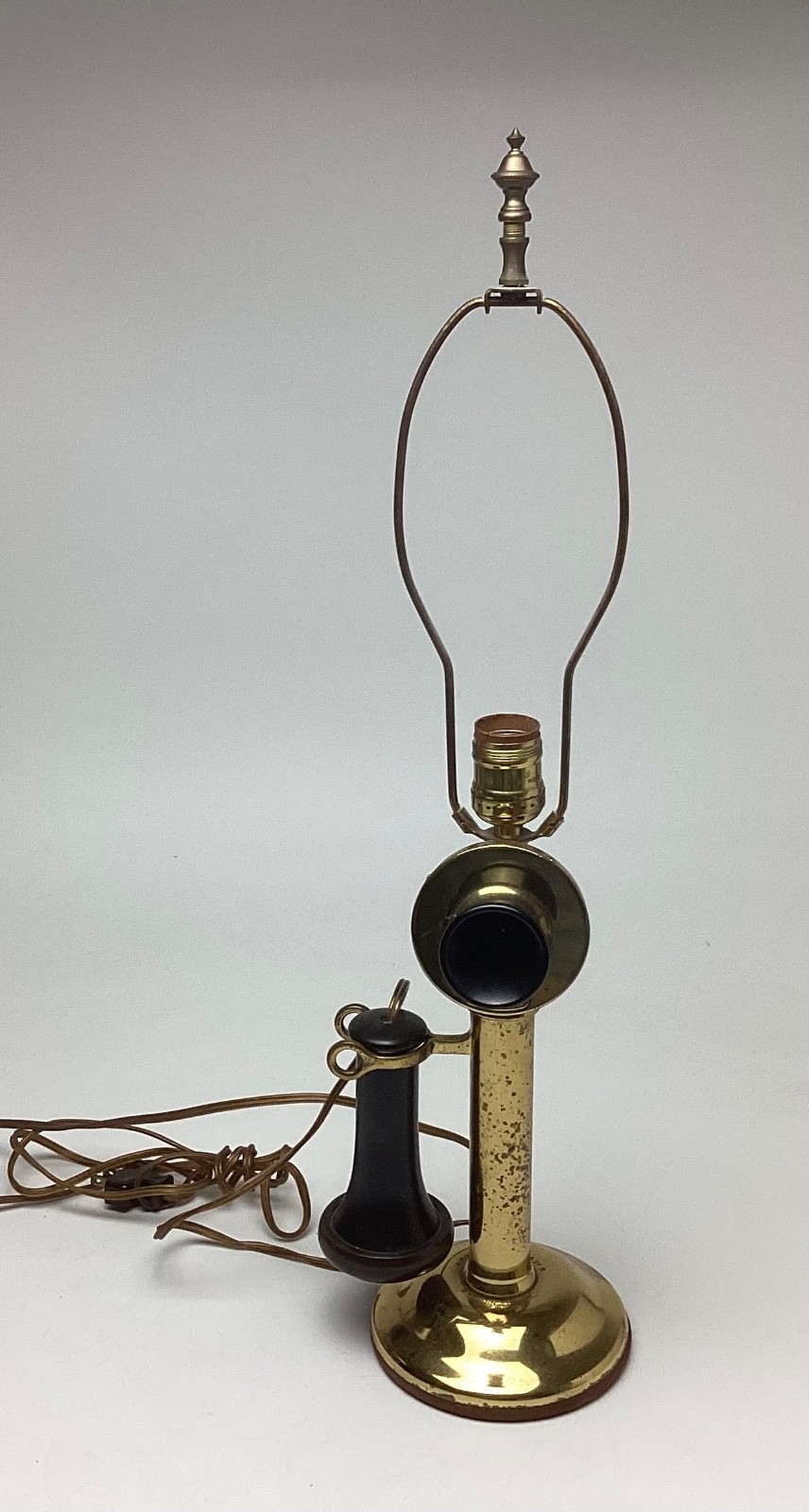 Antique Western Electric Candlestick Telephone Lamp brass antique c.1900 Working
