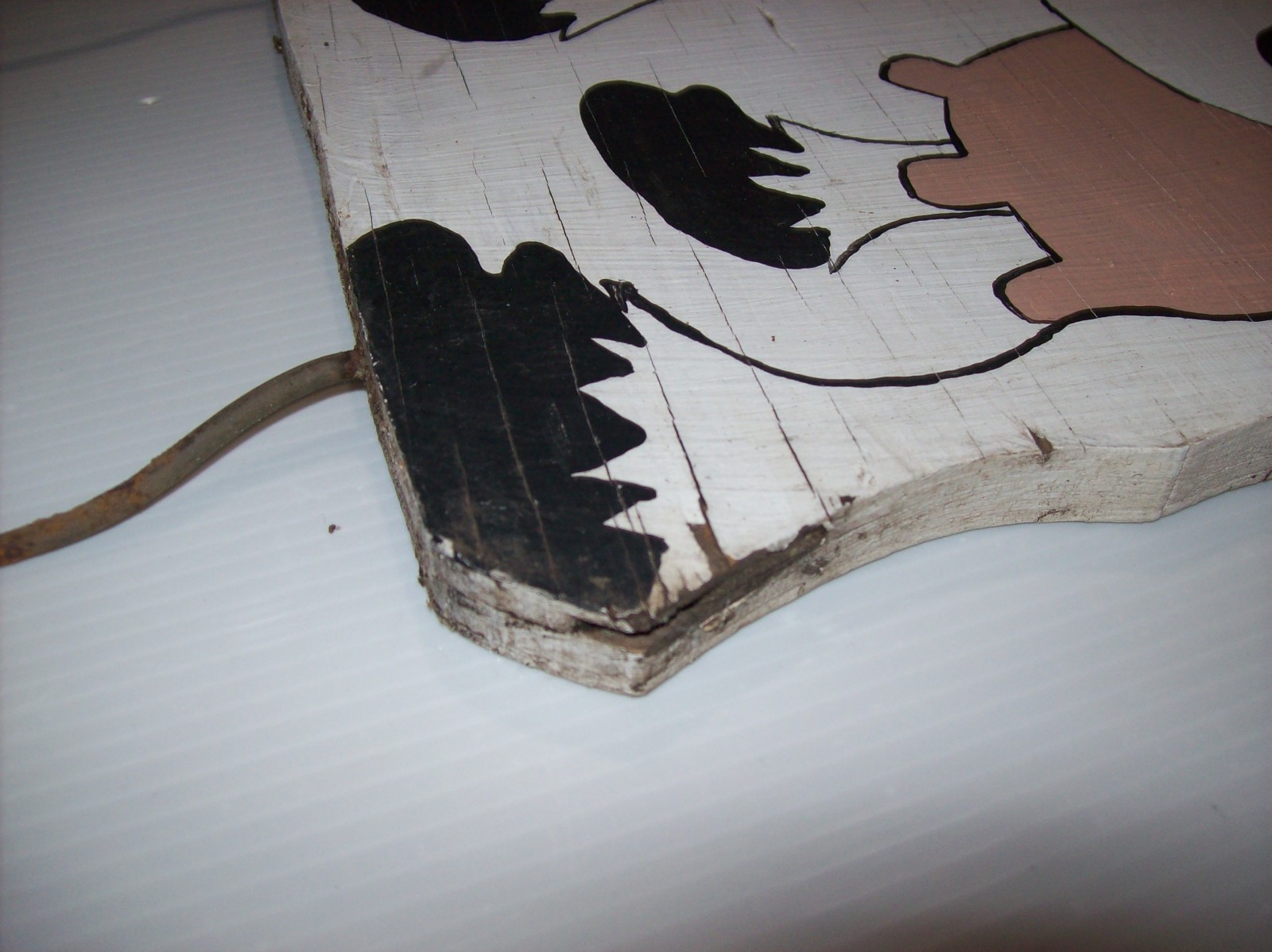Large Vintage COW Wood Folk Art Lawn Art Yard Art Garden Decor