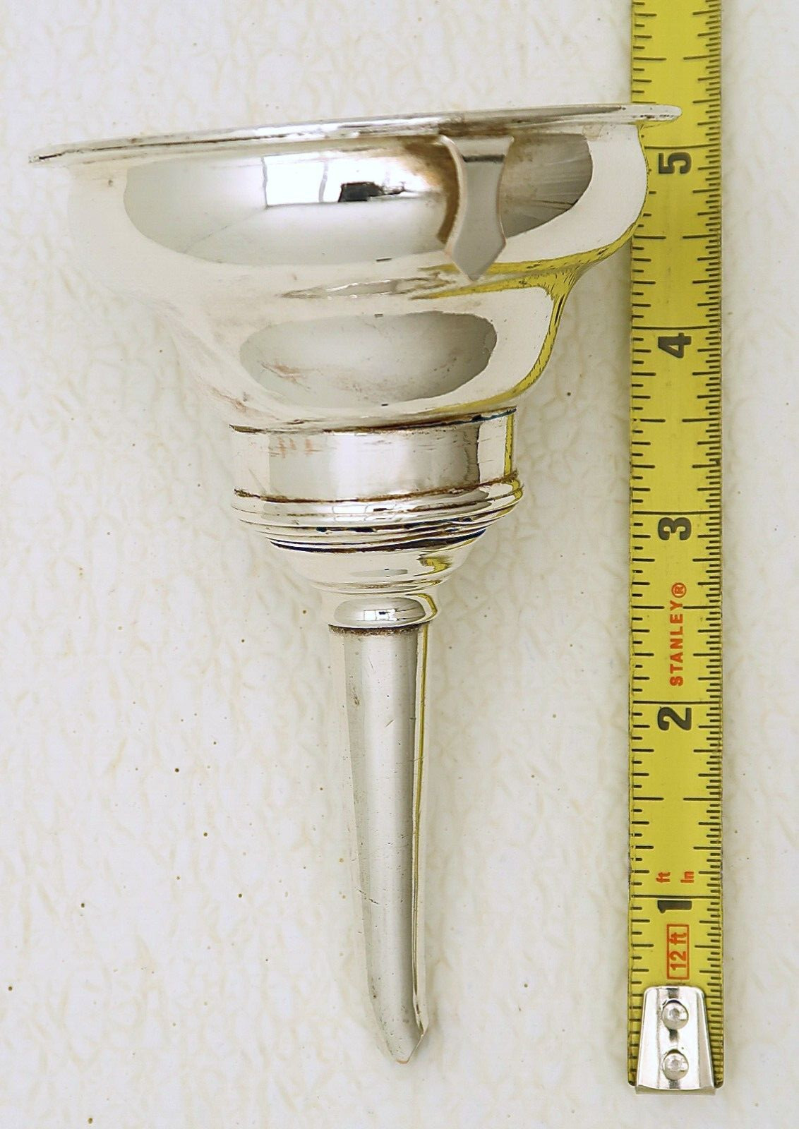 Georgian Period Silver-plate Wine Bottle Funnel with Strainer
