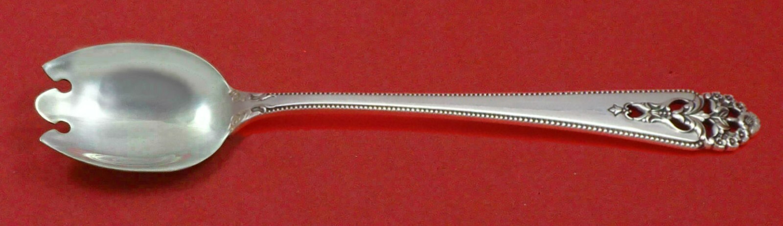 Queen’s Lace by International Sterling Silver Ice Cream Dessert Fork Custom 6″