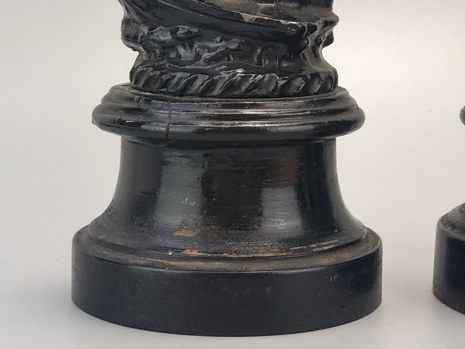 French Revolution Commerce and Industry spelter figures on wood base