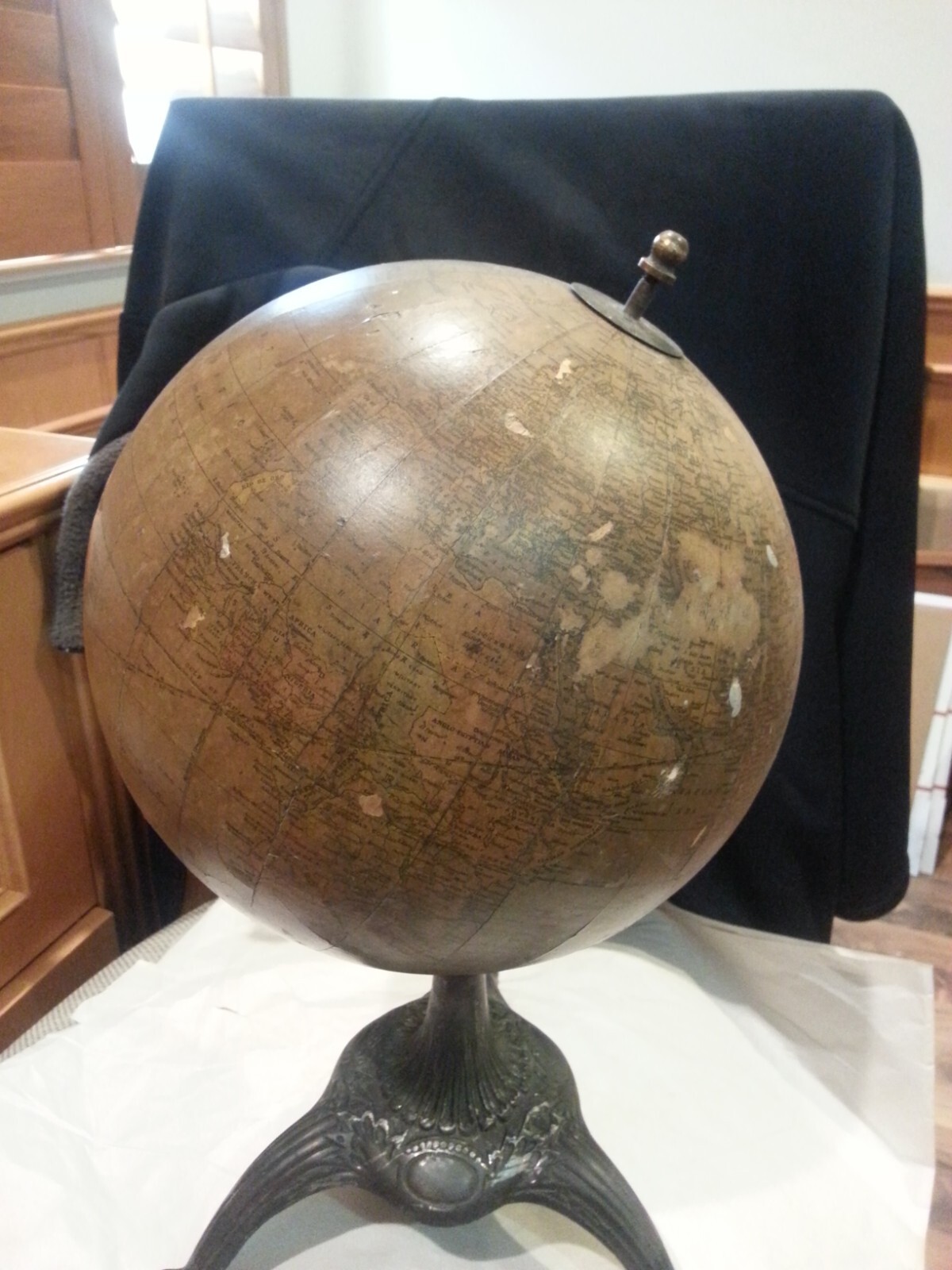 Antique 10″ Terrestrial Globe by J.L. Hammett & Co.