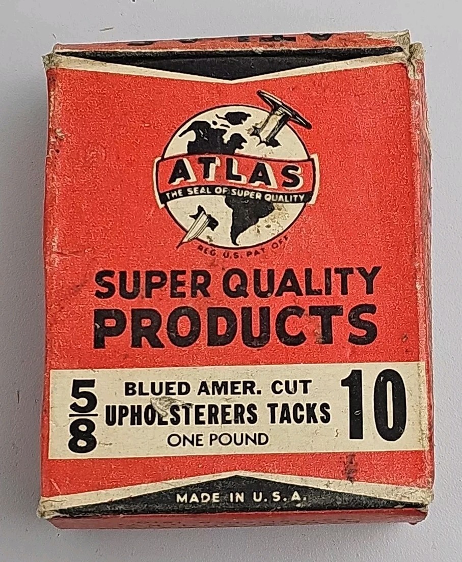 ATLAS 1 lb. Box (Full) 5/8 No. 10 Sterilized Blued Amer. Cut NOS