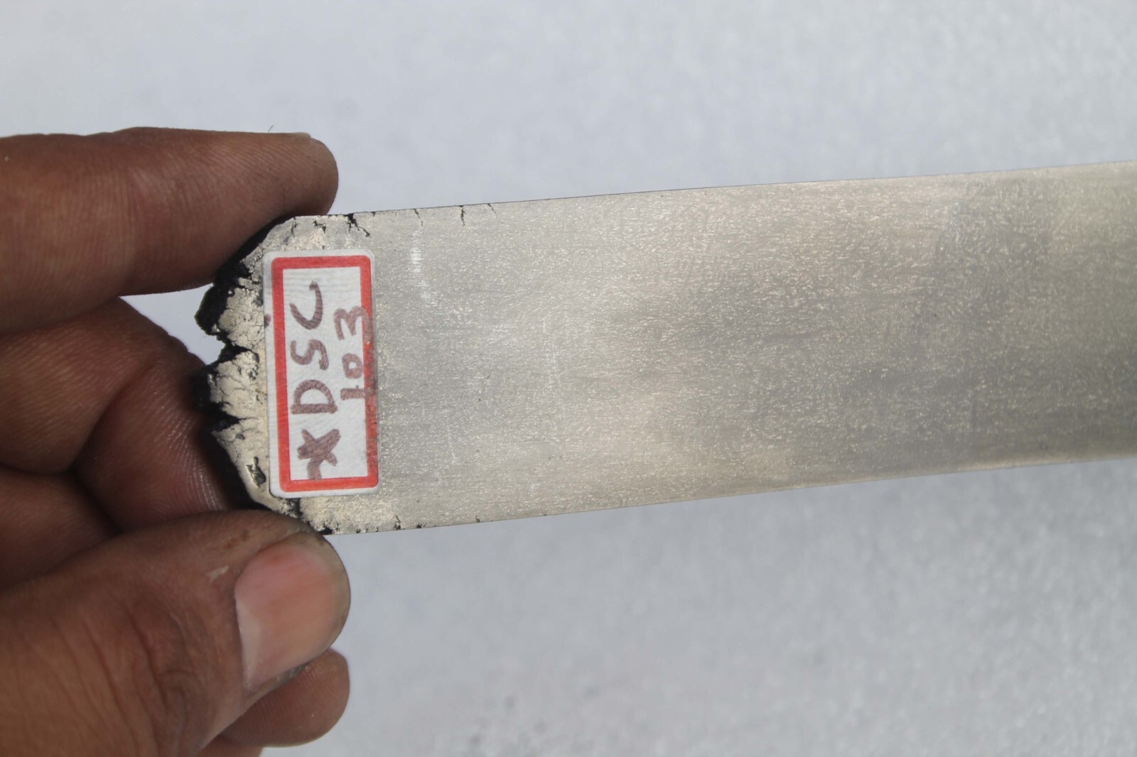 mughal wootz canon ingot cake bar for making dagger jambiya, 190x32x6 mm DSC-103