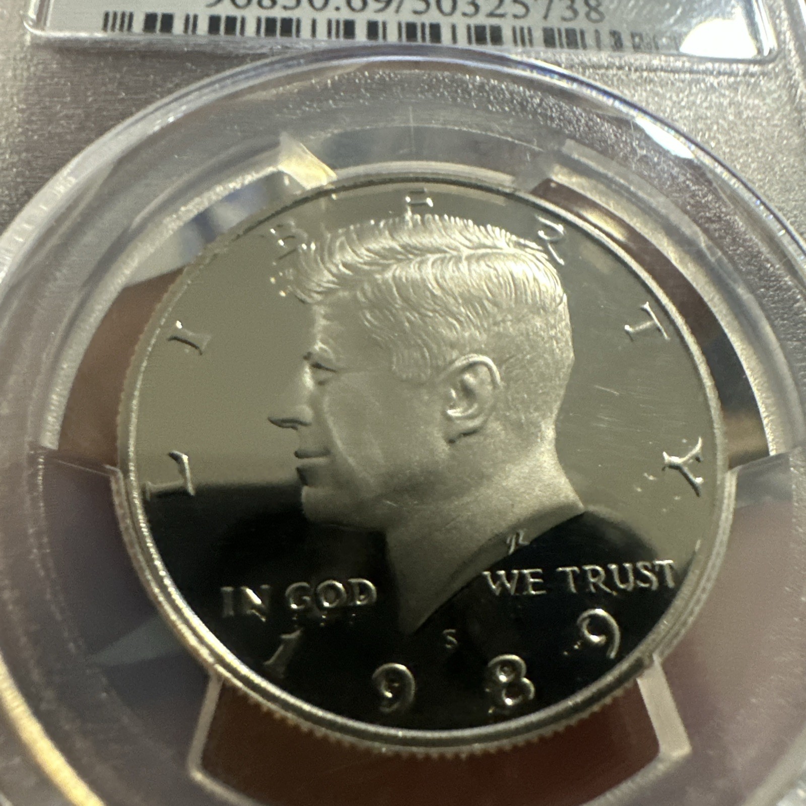 1989-S Kennedy Half Dollar, PR69 Dcam Highly Collectible