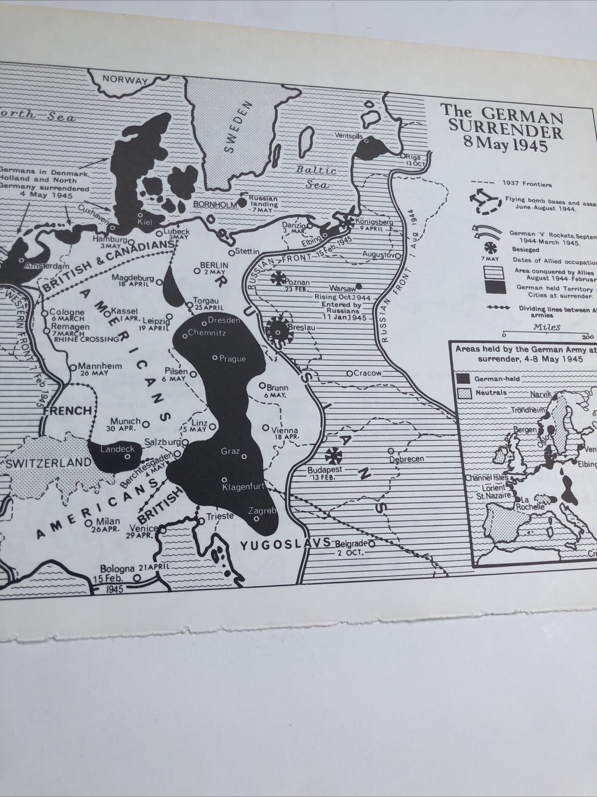 Map: Extermination Of Jews 1941 – 1945 German Surrender 8 May 1945 MG #86 v