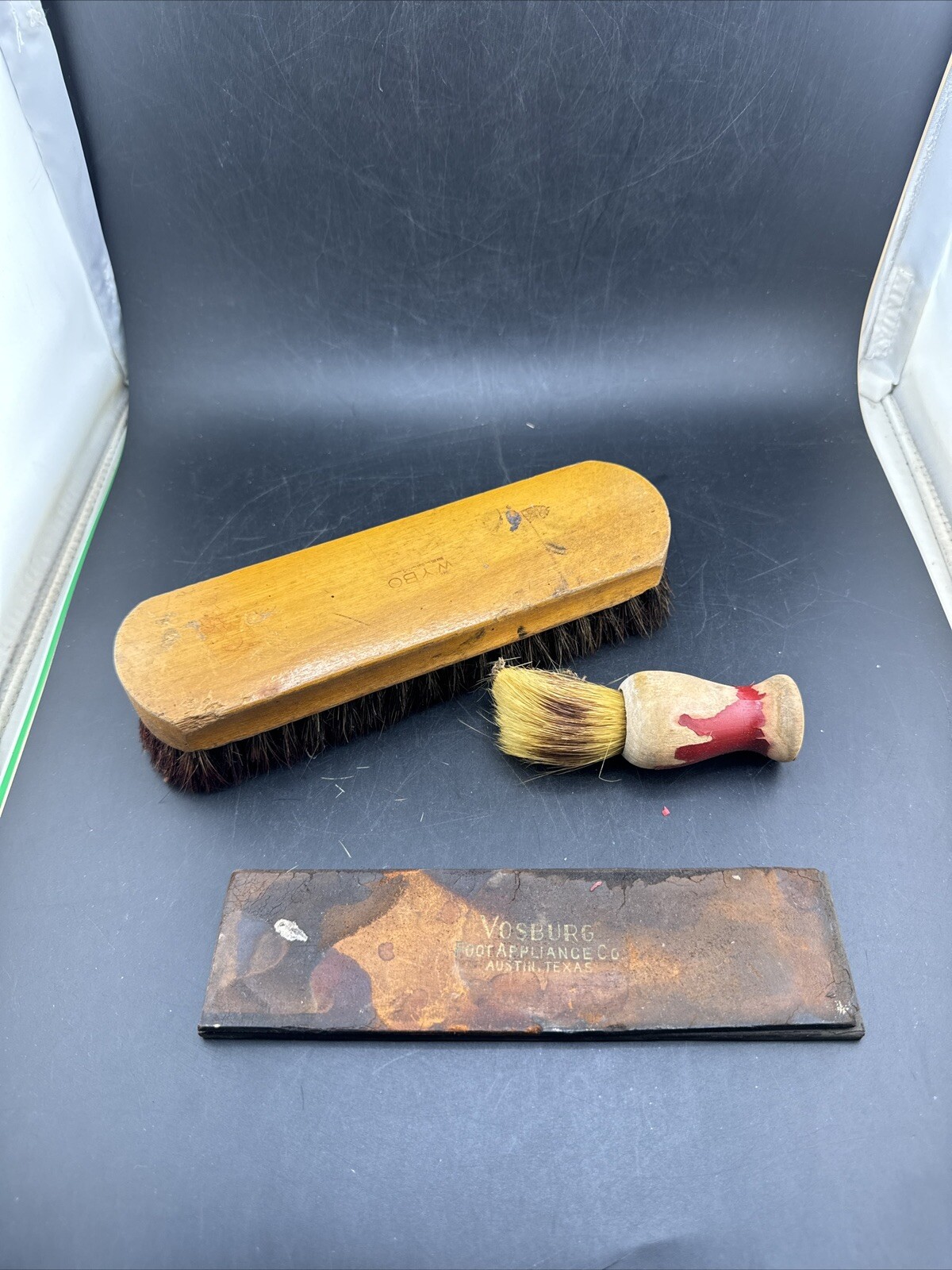 ANTIQUE SHOE BRUSH HORSEHAIR ALAMO BRUSHES & SHOE APPLIANCE📦