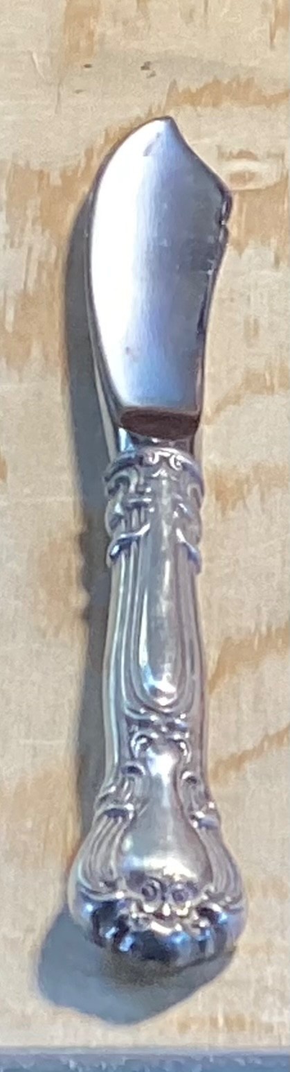 Gorham Chantilly Butter Knife -Sterling Handle -Stainless Blade 6 5/8″-READ AD !