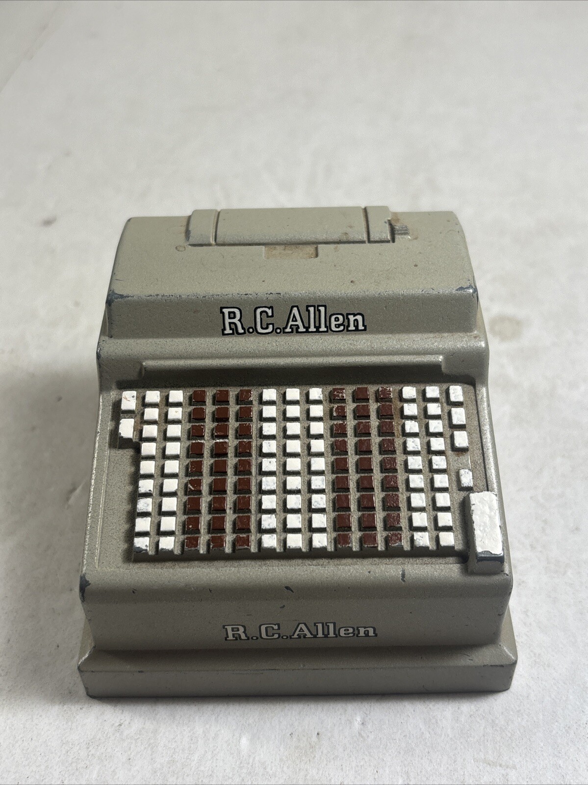 R C Allen Metal Cash Register Adding Machine Salesman Sample