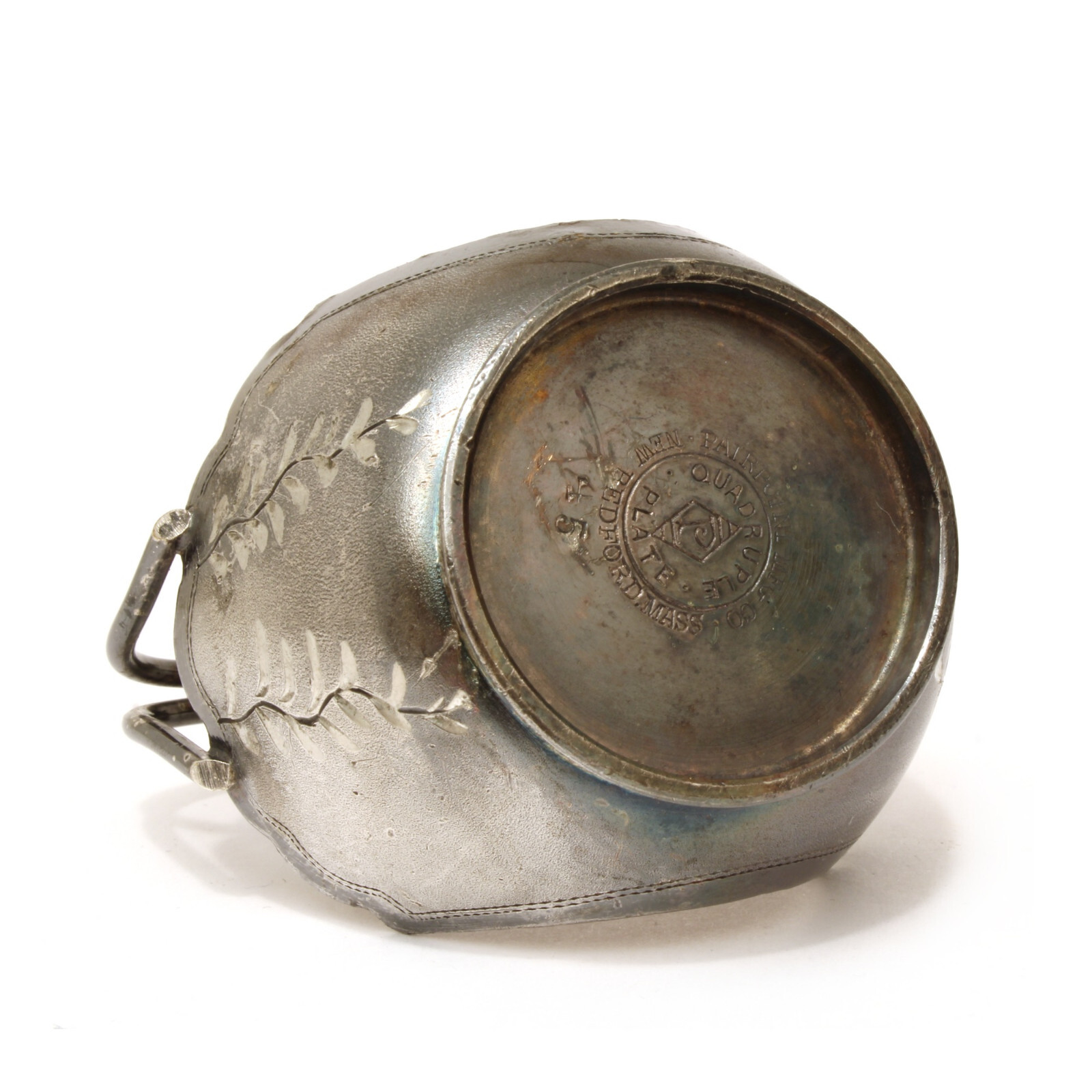 Pairpoint Silverplate Napkin Ring Antique Flower Basket Figural Open Salt