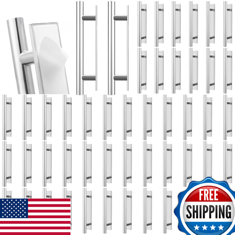 Barydat 50 Pack Self Stick Push Pull Helper Stick On Drawer Pulls Abs Plastic