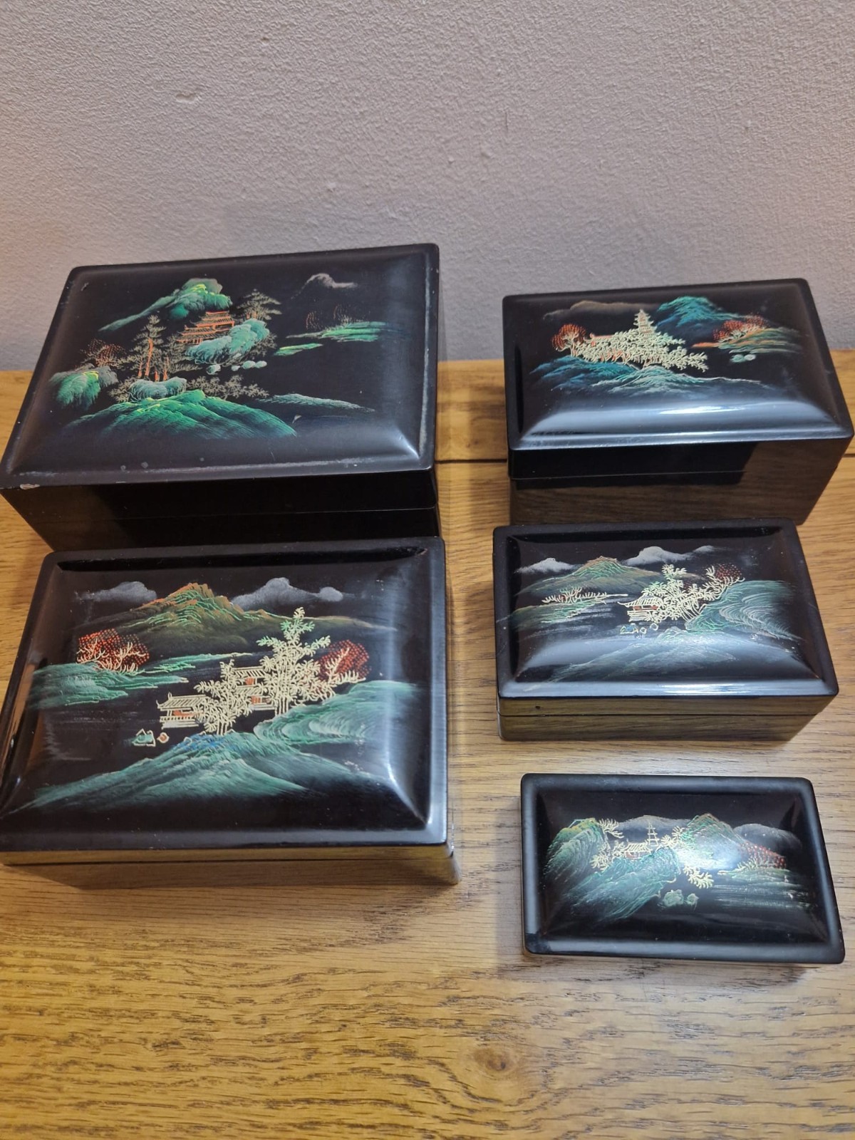 Chinese Lacquer Ware Nesting Boxes