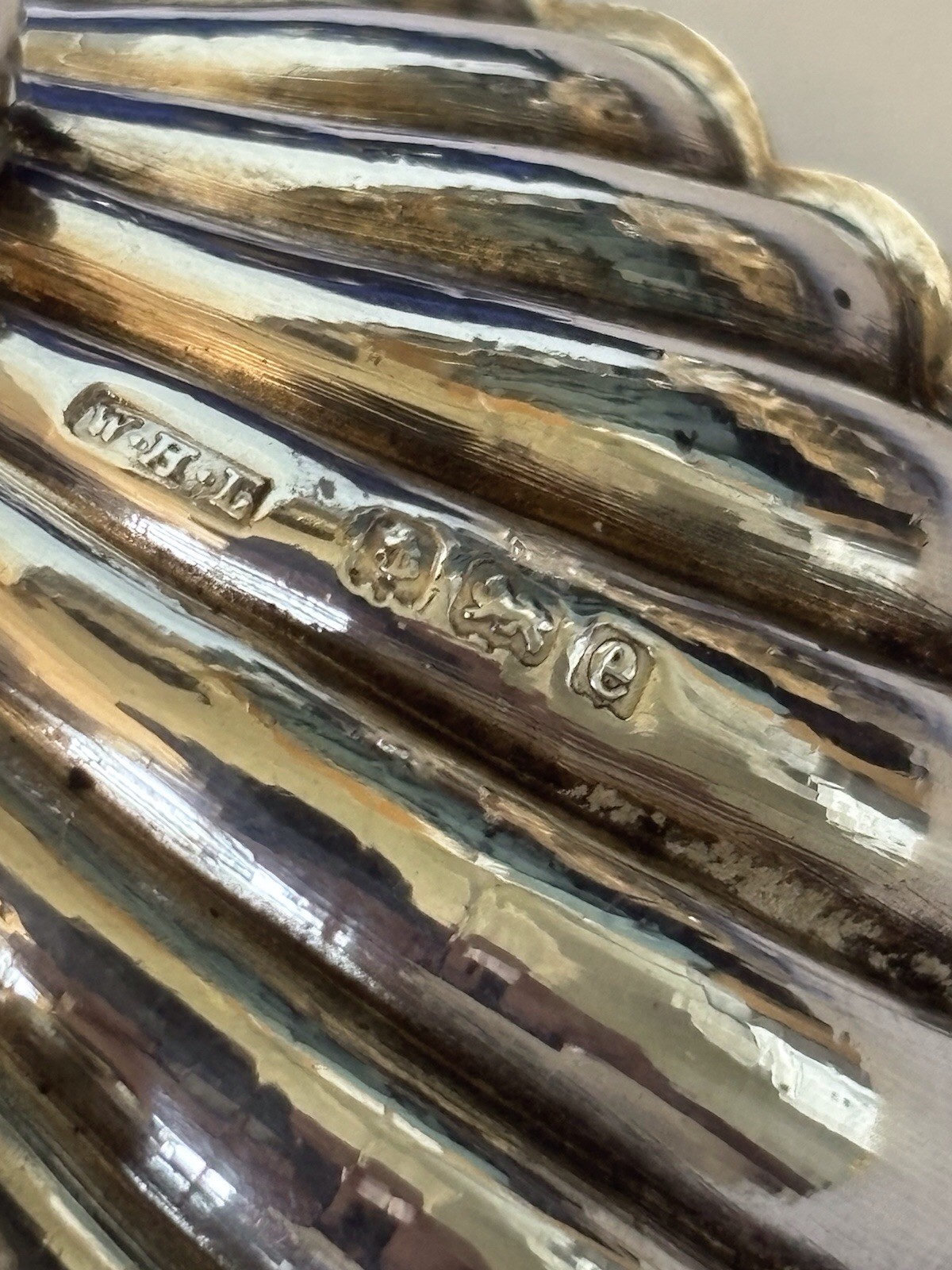 Full Set Edwardian Silver Salts & Spoons Fitted Case 1904 WILLIAM HENRY LEATHER