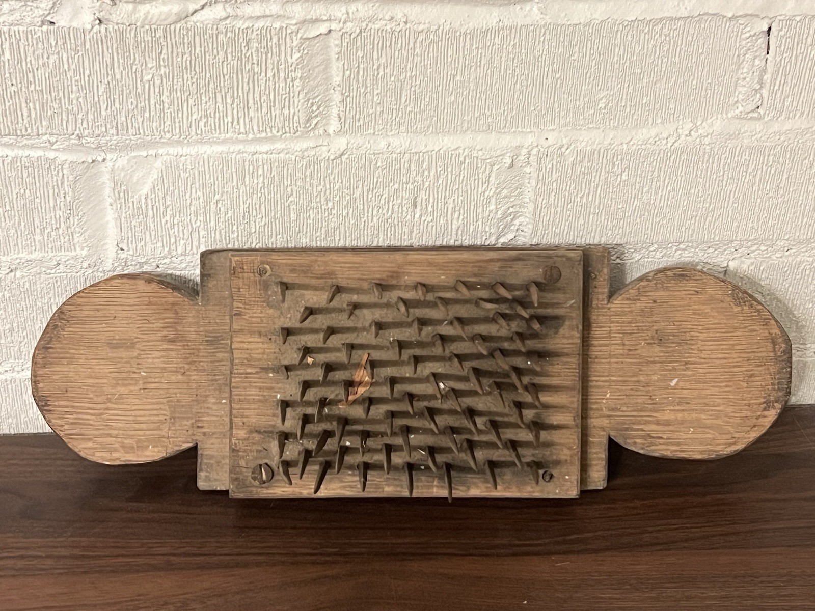 Antique Farm Tool Flax Comb Hetchel Primitive Wool Folk Element Old Rustic