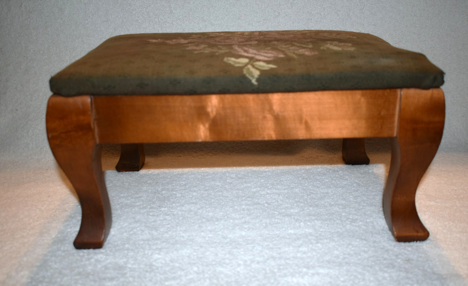 Vintage Wood Foot Stool 1950’s Made in the USA