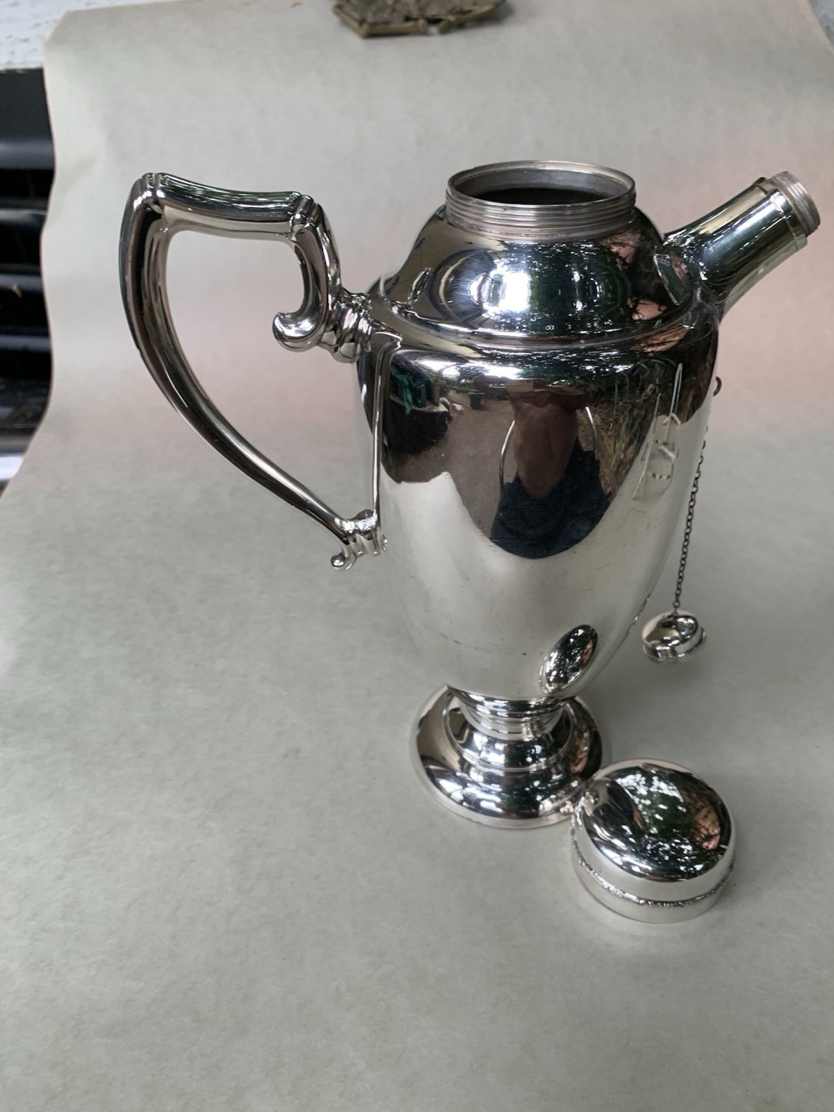 Art Deco Silver Plated Cocktail Shaker Mixer Crusader Silcraft Melbourrne Vnt.