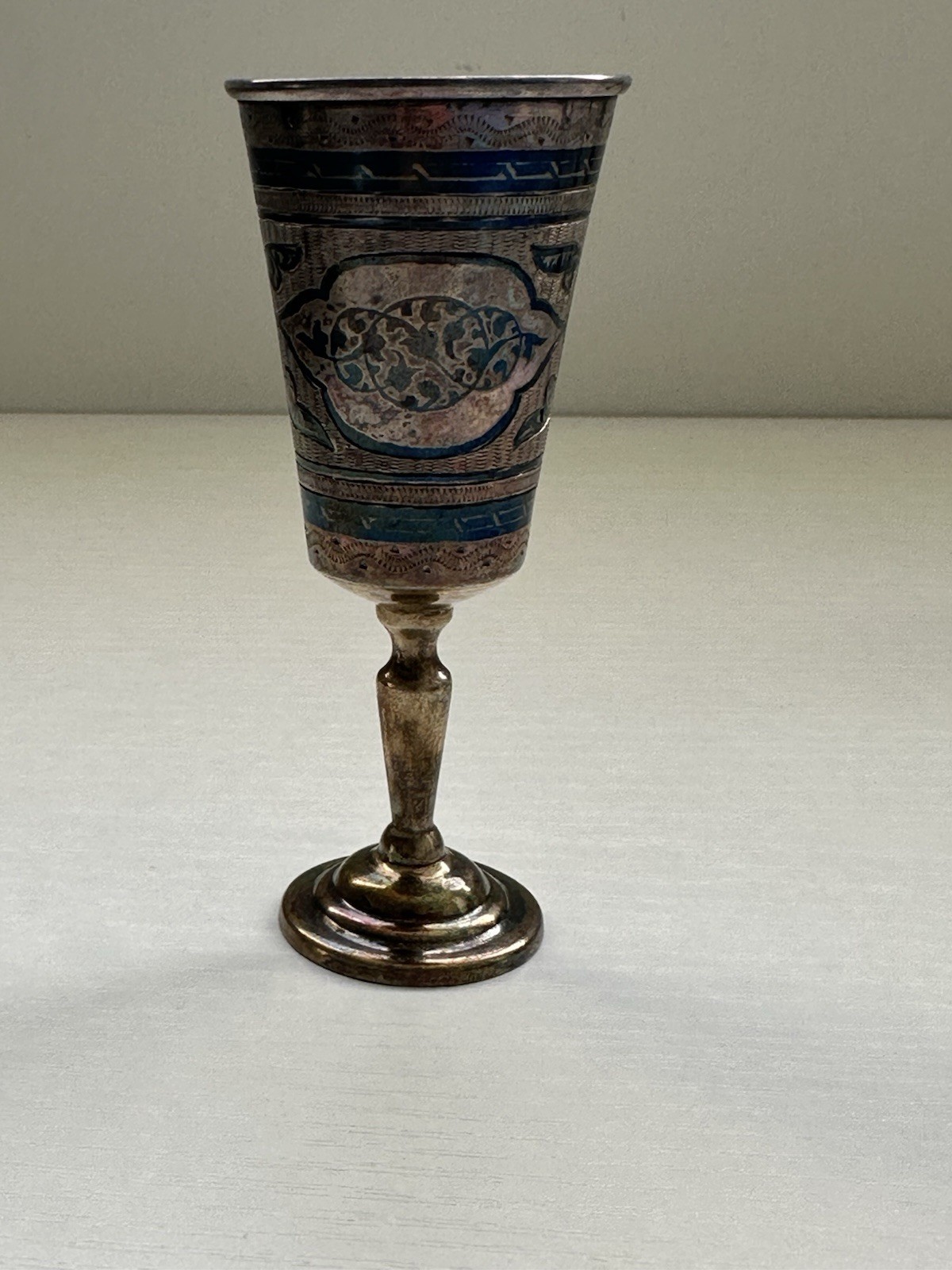 Ultra-Rare Soviet Silver Vodka Goblets(Set of 6)-875 Silver, Gold, Niello/invest