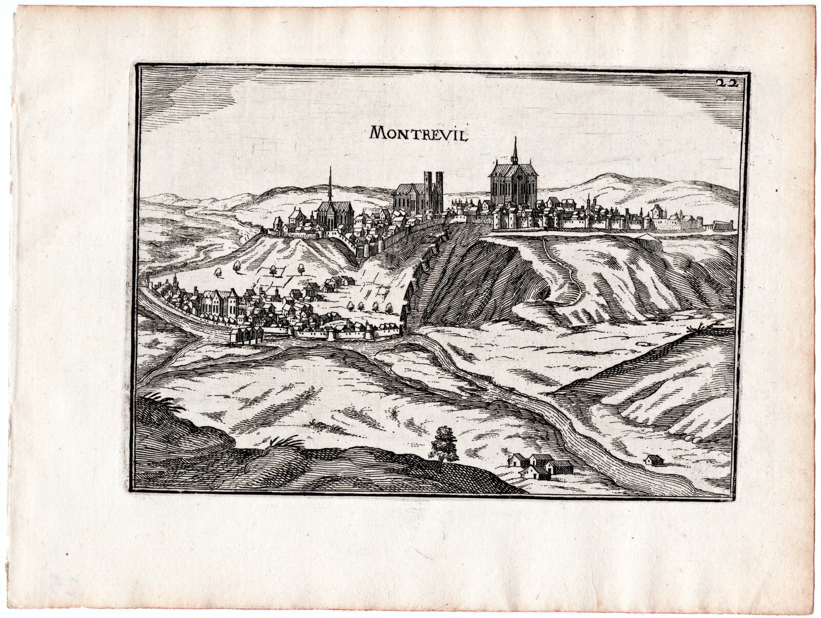 1634 Nicolas Tassin Print, Montreuil, Montreuil-sur-Mer, Pas-de-Calais, France